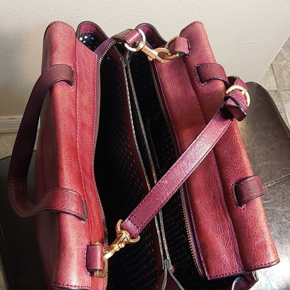 KATE SPADE‎ SATURDAY WEEKENDER MERLOT WINE LARGE SATCHEL BAG - Picture 10 of 16